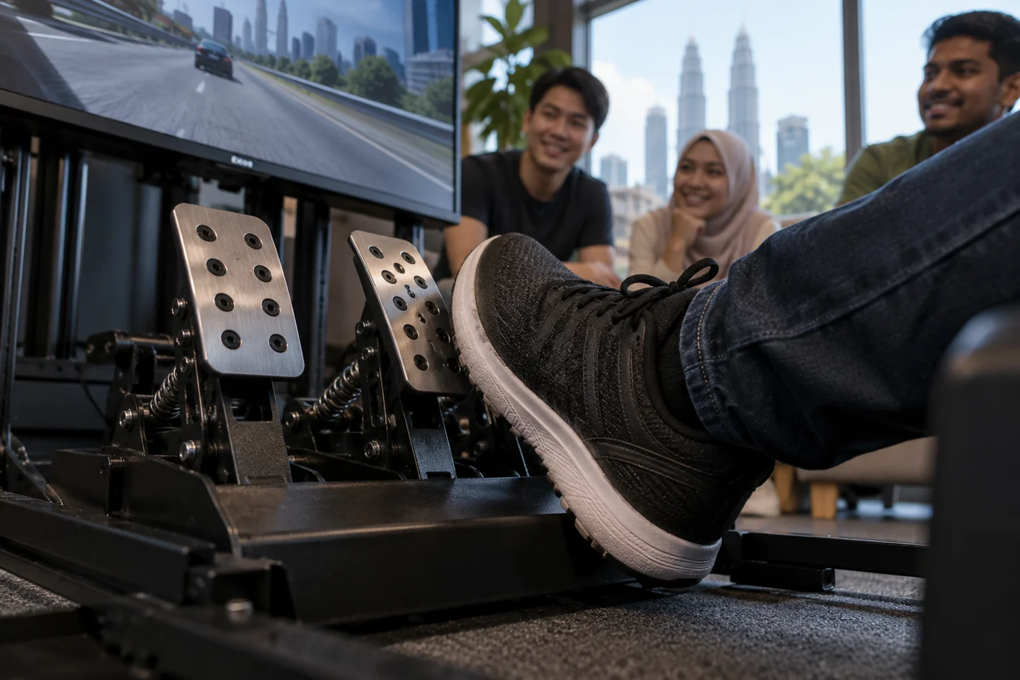 Latihan kawalan tekanan pedal brek Latihan kawalan tekanan pedal brek